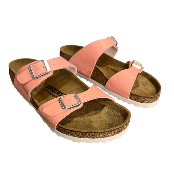 New Birkenstock Sandals Womens 36 Sydney Graceful Coral Irridescent 5 - 5.5